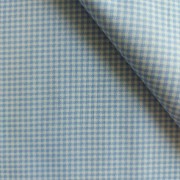 Cotton Fabric - Small Checkered Fabric - Light Blue Color